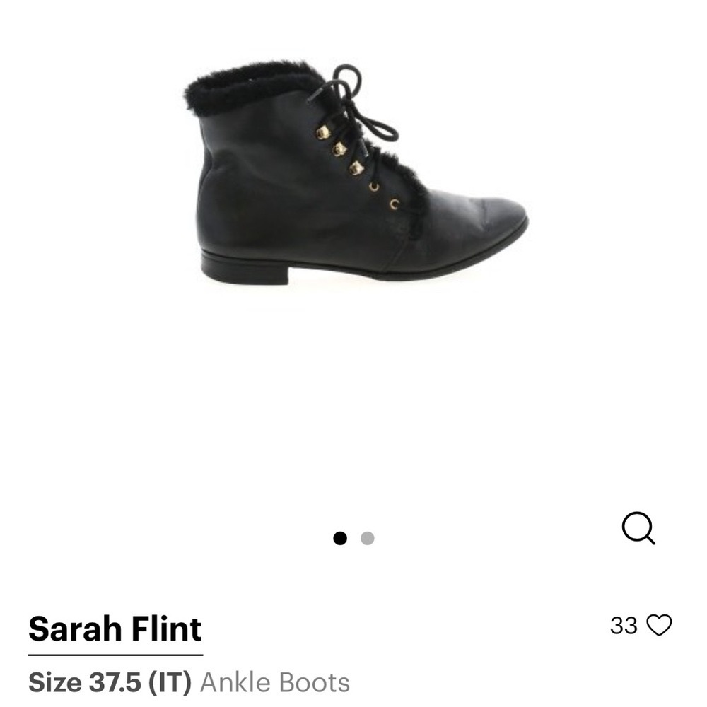 Sarah Flint leather booties. Size 7.5